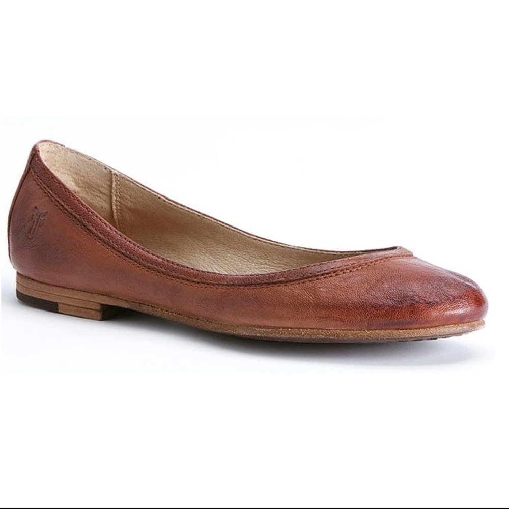 Frye Carson  Cognac Ballet Flats